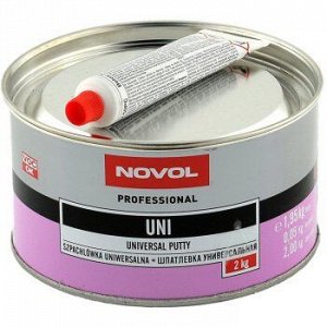 Шпатлевка NOVOL универсальная UNI 2кг +отв.50g (1шт.х50g) 1/6 Nvl-1105