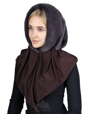 Зимний платок с мехом норкиВладлена