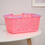 Корзина для хранения с ручками «Вензеля», 28х18,5х13 см, цвет МИКС
