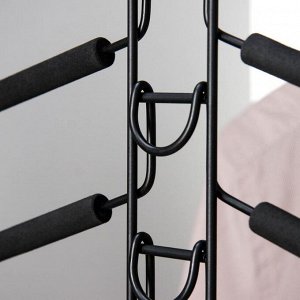 Вешалка-плечики для одежды , 5-ти уровневая, размер 40-44,со съёмными вешалками, антискользящее покрытие, цвет чёрный