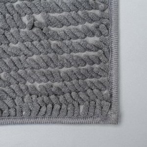 Коврик Доляна «Букли длинные», 49x75,5 см, цвет серый