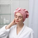 Чалма для сауны/душа «Бантик», микрофибра, цвет МИКС