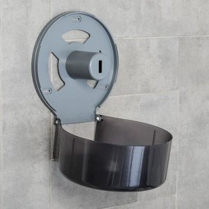 СИМА-ЛЕНД Диспенсер туалетной бумаги, 28x27,5x12 см, втулка 6,5 см, пластик, цвет чёрный