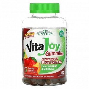 21st Century, VitaJoy, мультивитамины для взрослых с витамином D3, 120 жевательных конфет