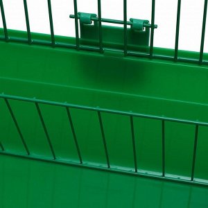 Клетка для кроликов с сенником, 60 х 36 х 32 см, зелёный