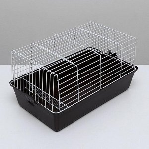 Клетка для кроликов с сенником, 60 х 36 х 32 см, шоколадный