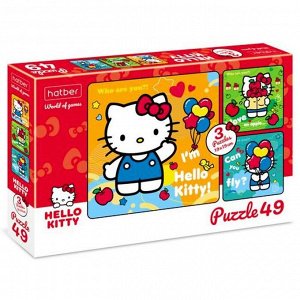 Пазл 3в1 Hello Kitty, 49 элементов