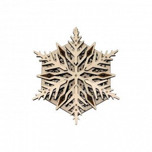 3D-пазл из дерева «Вудик Снежинка»
