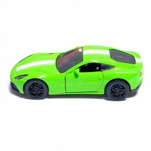 Машина металлическая «СпортКар», открываются двери, инерция, цвет зелёный