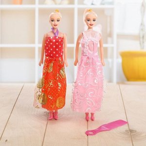 Куклы модели «Подружки» с аксессуарами, набор 2 шт, МИКС