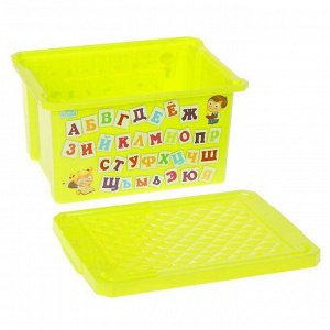 Ящик для игрушек «X-BOX. Обучайка. Азбука», 17 л, цвет салатовый