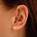 Серьги &quot;Каффы&quot; булавка, дорожка, цвет белый в серебре