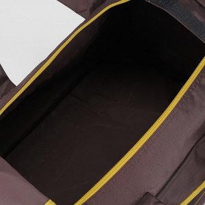 Сумка спортивная, отдел на молнии, 3 наружных кармана, регулируемый ремень, цвет коричневый