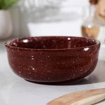 Салатник итальянский 0,5 л &quot;Мрамор коричневый&quot;, 15 см