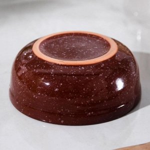 Салатник итальянский «Мрамор коричневый», 0,5 л , d=15 см