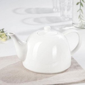 Чайник керамический заварочный «Классика», 500 мл, цвет белый