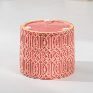 Банка керамическая для сыпучих продуктов «Антураж», 400 мл, 10?9,5 см, цвет розовый
