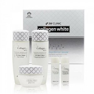 Набор отбеливающих средств для лица с коллагеном 3W Clinic Collagen Whitening Skin Care Items 3 Set