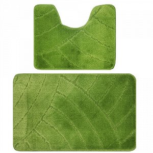 Комплект ковриков для в/к BANYOLIN CLASSIC из 2 шт 55х90/55х45см 11мм (зеленый) 1/25