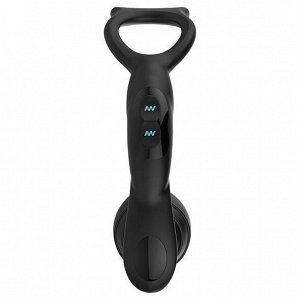 Черная анальная пробка NEXUS SIMUL8 Plug Edition с фиксацией на теле кольцами