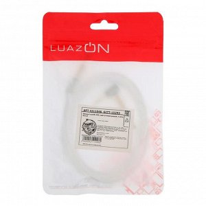 Провод LuazON, AUX, один угловой разъём, 1 метр, белый
