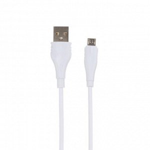Кабель Borofone BX18, micro USB - USB, 2 А, 1 м, белый