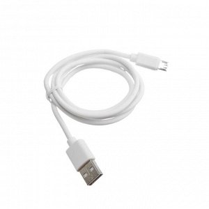 Кабель Crown CMCU-3012M, micro USB - USB, 2 А, 1 м, белый