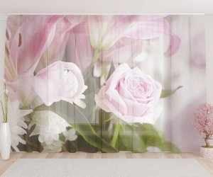 Фототюль Нежная розовая лилия