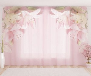 Фототюль Великолепные розовые лилии