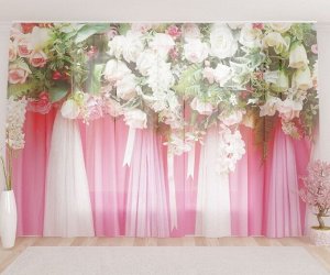 Фототюль Свадебные цветы