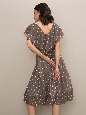 Шифоновое платье с принтом PL896/tintin