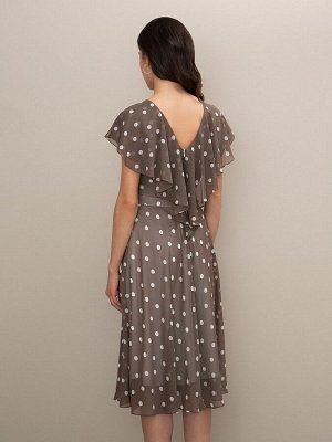 Шифоновое платье с принтом PL896/tintin