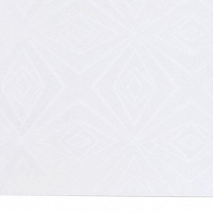 Салфетка под горячее (термосалфетка) "Орнамент моно" 30х45см набор 4 штуки, ПВХ, белый (Китай)