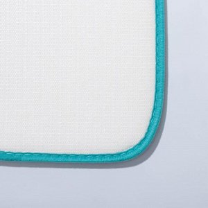 Набор ковриков для ванны и туалета Доляна «Поле», 2 шт: 39x50, 50x80 см, цвет зелёный