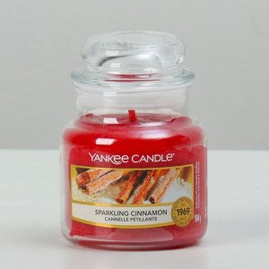 Свеча ароматическая в банке Сверкающая корица Sparkling Cinnamon, 104 гр, 25-45 ч