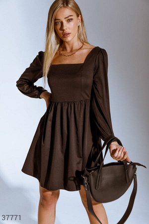 Gepur Черное приталенное платье