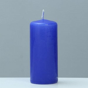 Свеча - цилиндр 50х115 голубая