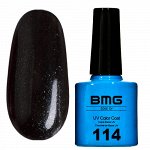 Гель-лак BMG 114 – Черный с разноцветным микроблеском