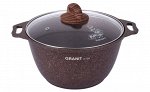 Кастрюля 4л со стекл. крышкой, АП линия &quot;Granit ultra&quot; (red)