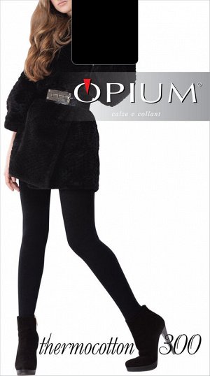 Колготки Женские Opium Thermocotton 300  antracite melange