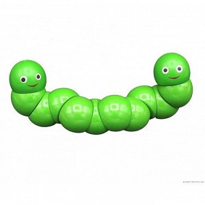 Гусеница Забавная подвижная игрушка для детей Гусеница. Ее приятно держать в руках, крутить в разные стороны. Подвижные сочленения позволяют играть с гусеницей, как с головоломкой-змейкой.