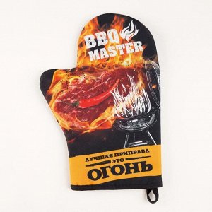 Кухонный набор Bbq master, варежка-прихватка 20x28 см, молоток деревянный