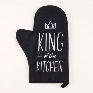 Кухонный набор King of the kitchen,варежка-прихватка 20х28см, молоток деревянный