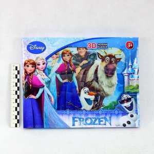 Пазлы мягкие 3D Frozen 40 деталей (4шт в коробке)(28*21см)(№PZ9728)