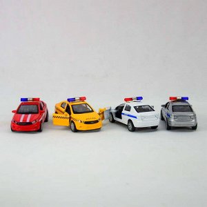 Машина Лада Vesta Пожарная,Дпс,Такси,Полиция (открыв.двери)(1:32)(№YU7361B)
