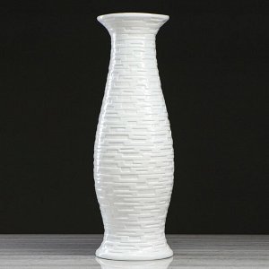 Ваза напольная "Вавилон", керамика, белый, глянец, 68 см