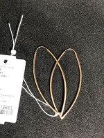 Серьги конго из серебра с позолотой