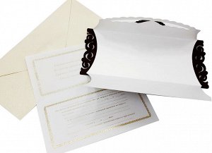 Свадебное приглашение с конвертом и вкладышем