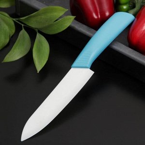 Нож кухонный керамический «Симпл», лезвие 15 см, ручка soft touch, цвет МИКС