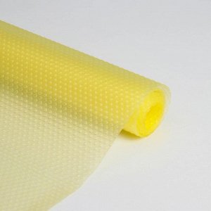 Коврик противоскользящий Доляна «Круги», 30?150 см, цвет прозрачный жёлтый
